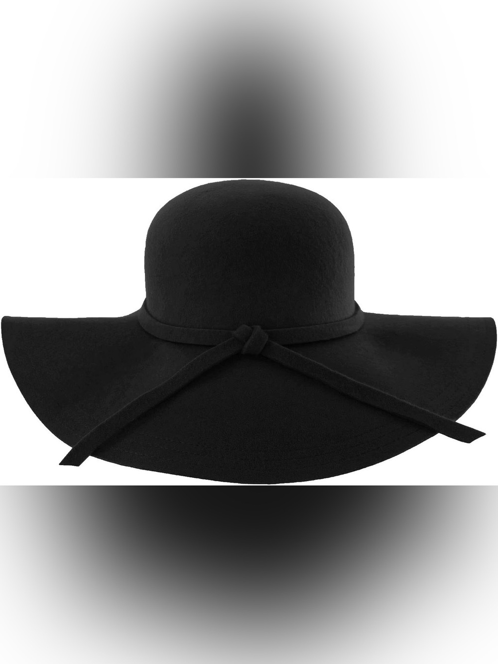 Classic Black Women's Wool Cloche Hat